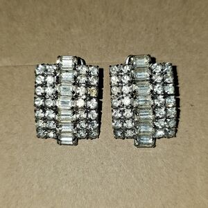 Albert Weiss Silver Art Deco Earrings
